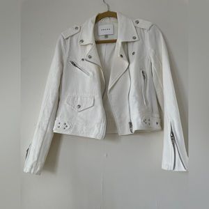 Blank NYC white biker jacket